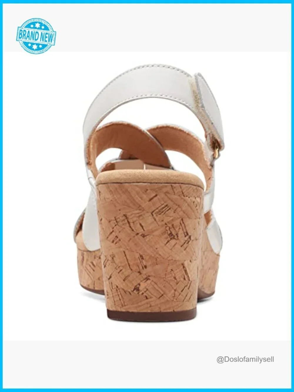 Cork Wedge Sandals Open Toe Slingback Fashion Casual Summer Lightweight 3in Heel